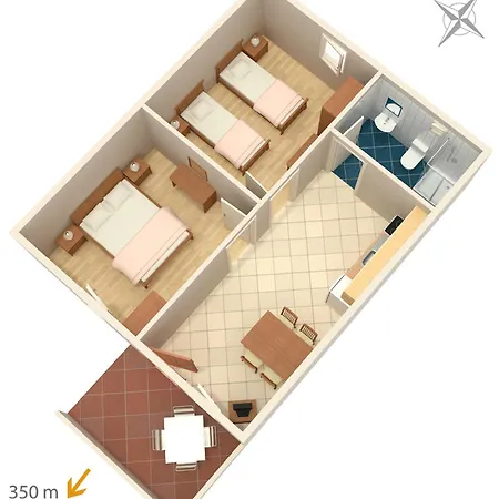 With A Parking Space Bol, Brac - 5641 Apartman *